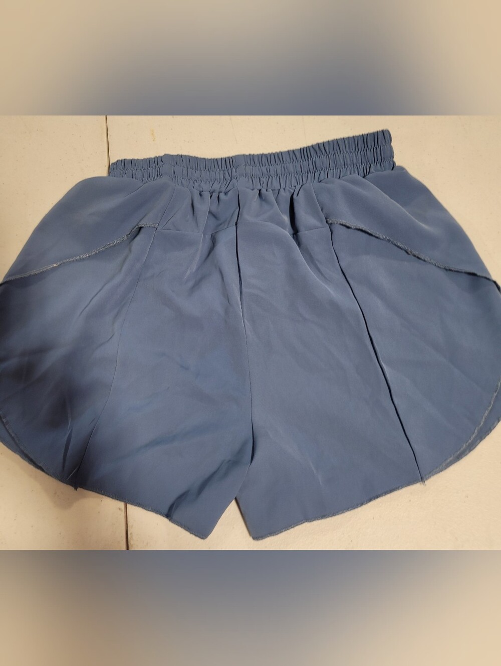 SHEIN Blue Elastic Waist Drawstring Shorts - Picture 3 of 3